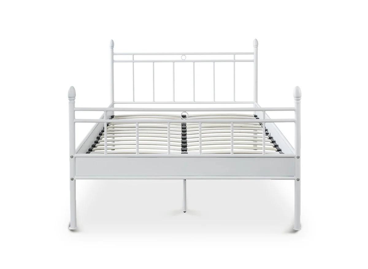 Lit double en métal blanc KADY 140 x 190 cm - Image 4