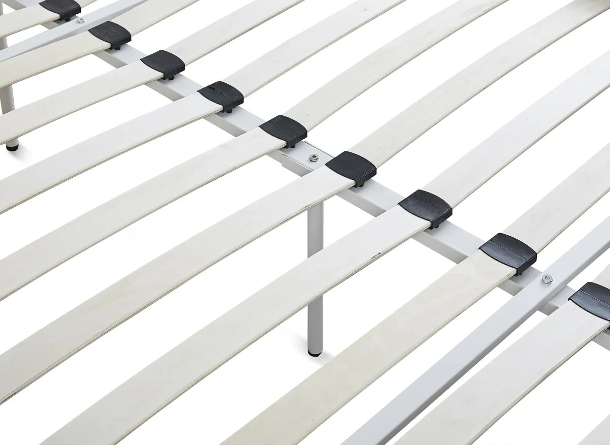 Lit double en métal blanc KADY 140 x 190 cm - Image 6