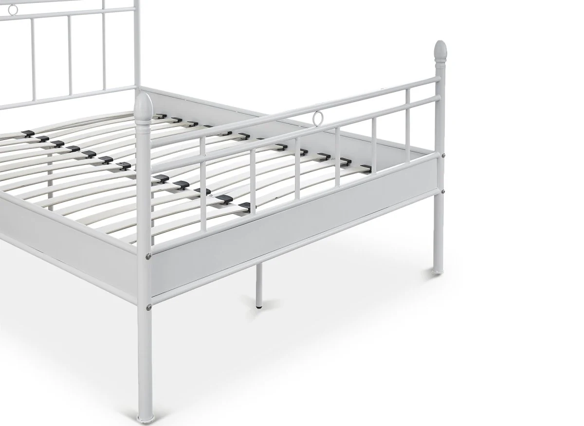 Lit double en métal blanc KADY 140 x 190 cm - Image 7