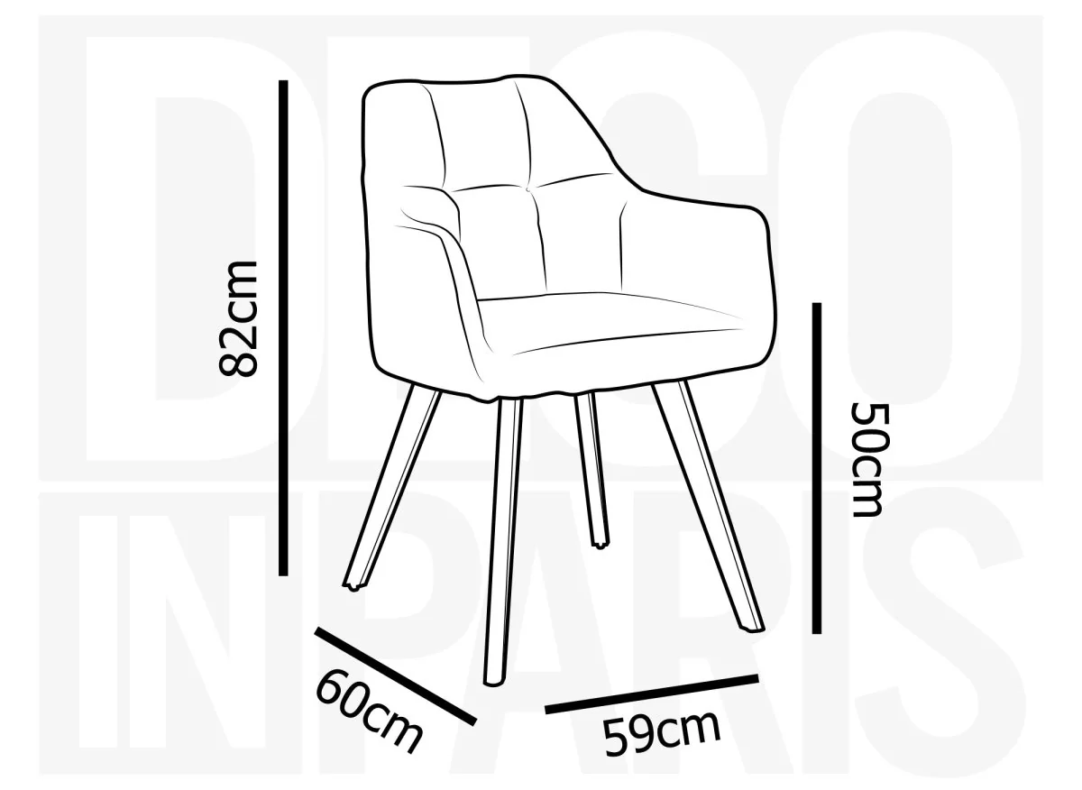 Lot de 2 chaises avec accoudoirs effet peau de mouton gris clair ESPERA - Image 7