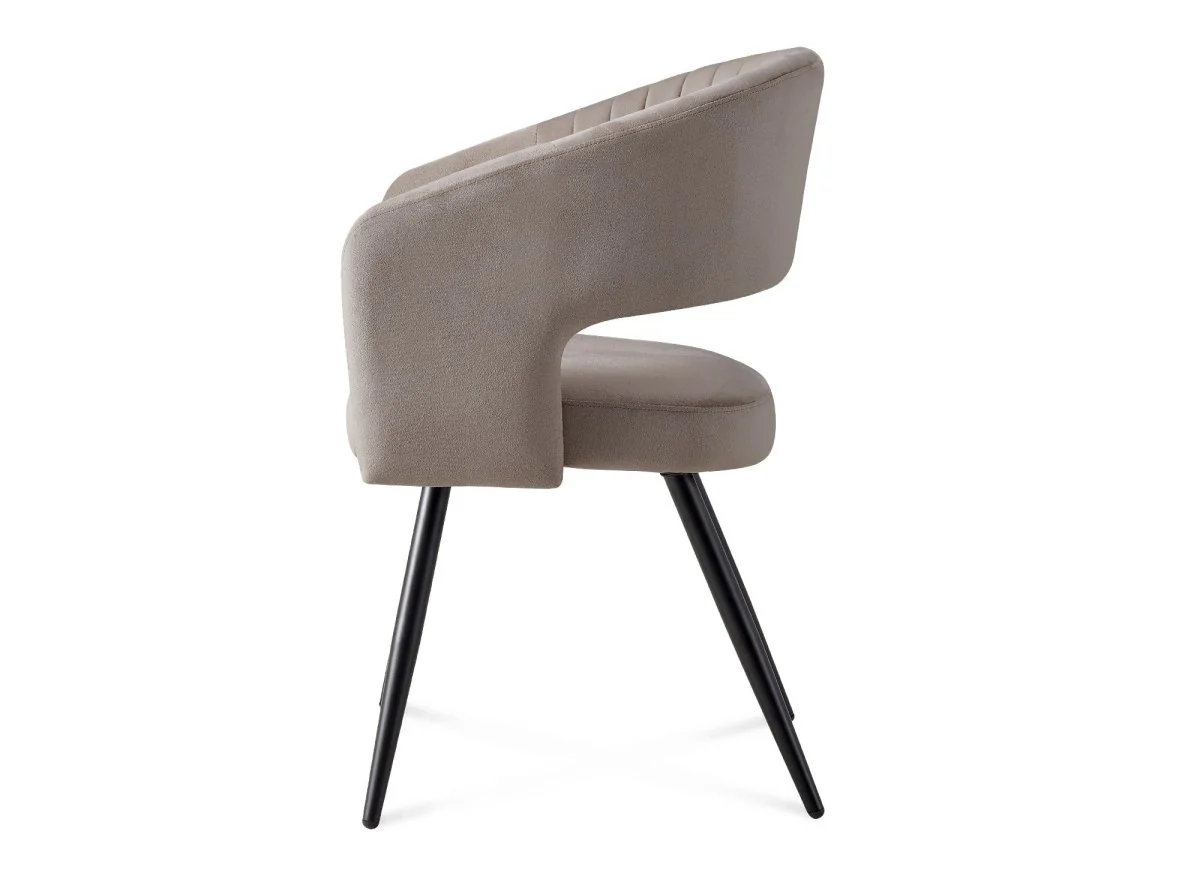 Lot de 2 chaises design en velours beige GLORIA - Image 7