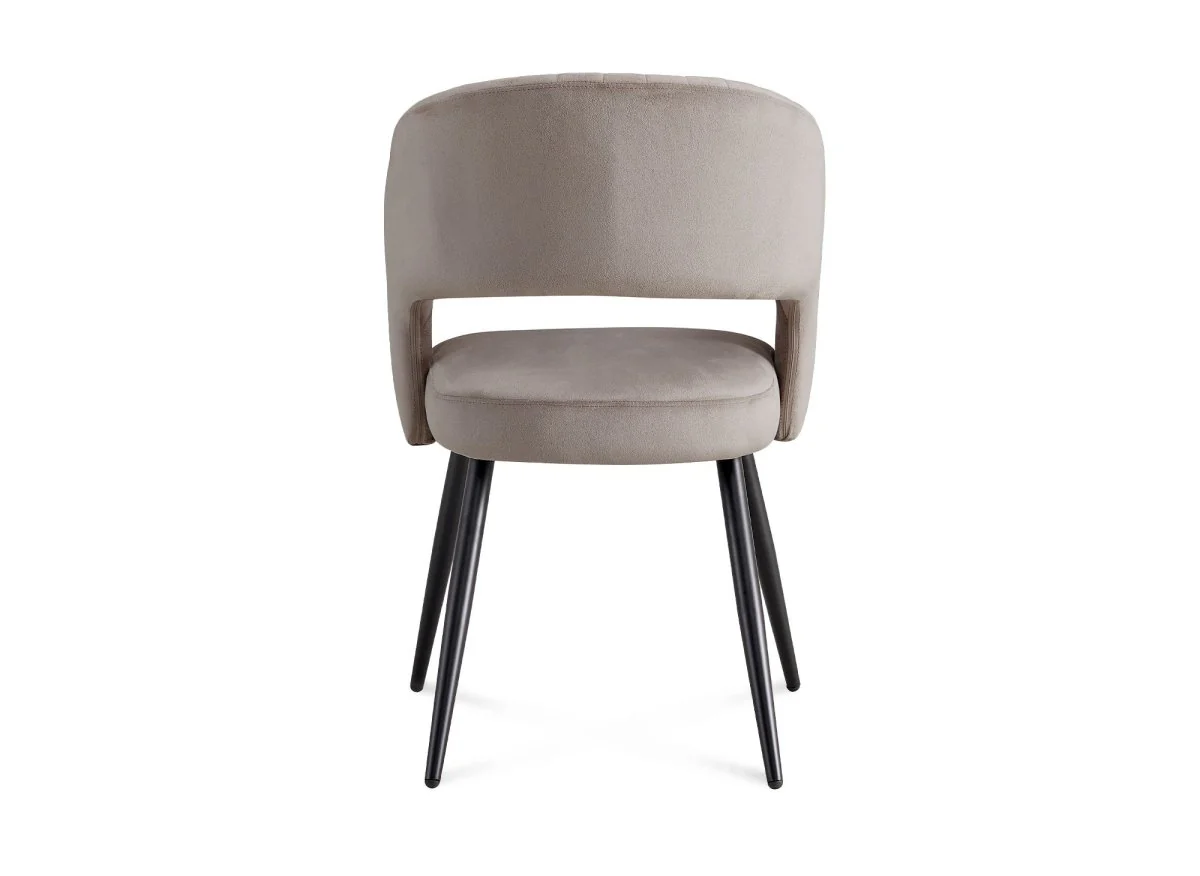 Lot de 2 chaises design en velours beige GLORIA - Image 8