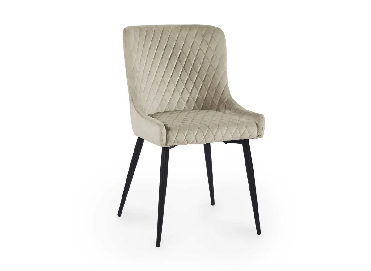Lot de 2 chaises design en velours beige JENNY - Image 8