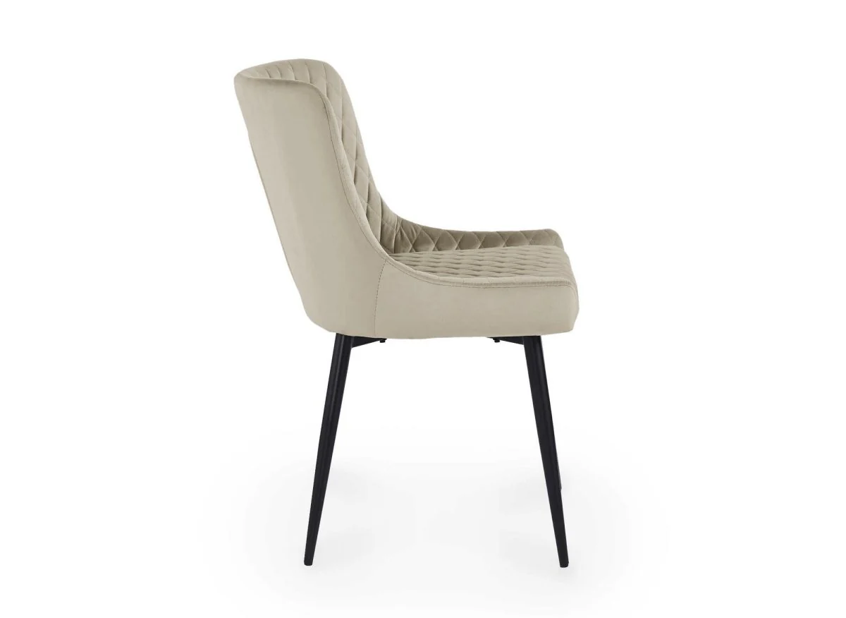 Lot de 2 chaises design en velours beige JENNY - Image 9