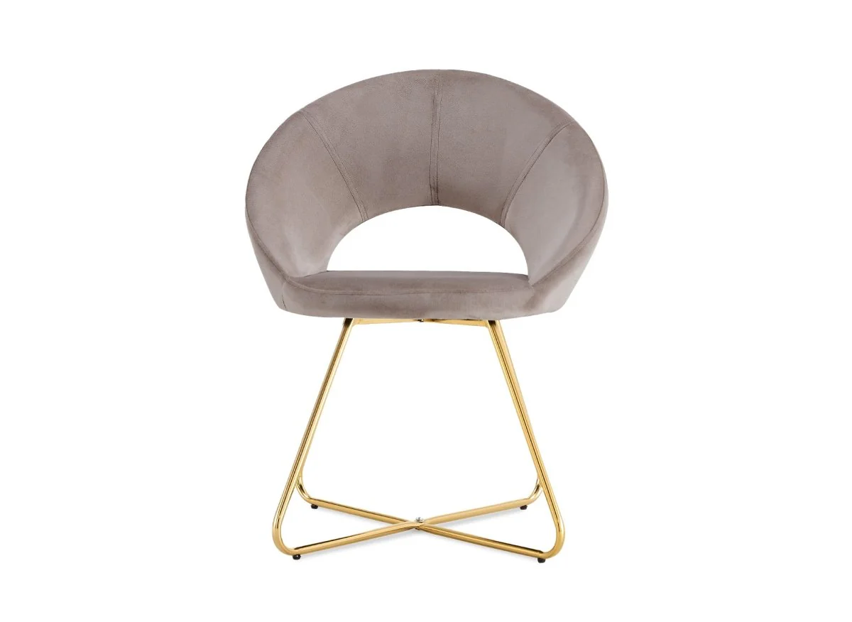 Lot de 2 chaises design en velours beige PETRA - Image 6