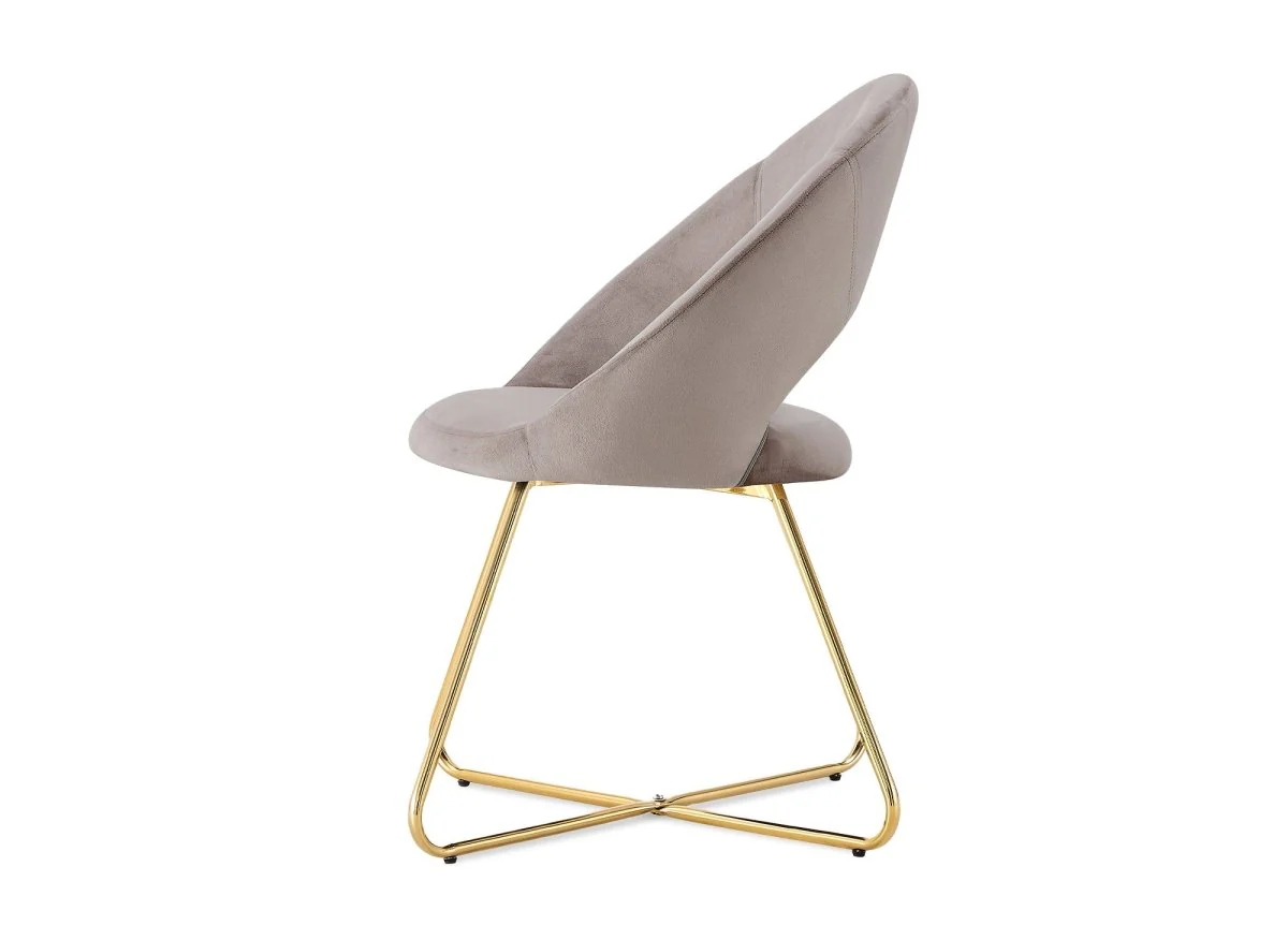 Lot de 2 chaises design en velours beige PETRA - Image 7