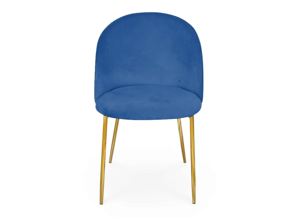 Lot de 2 chaises design en velours bleu ARABEL - Image 4