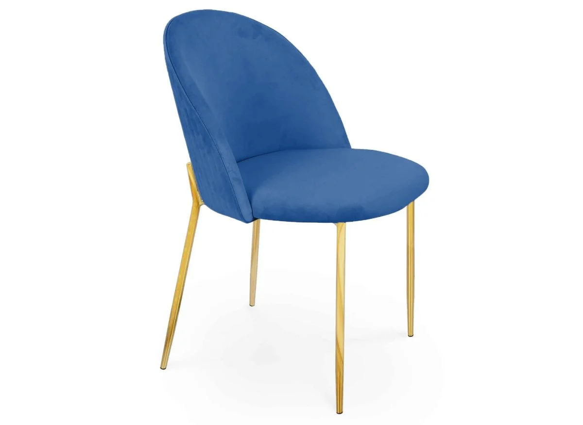 Lot de 2 chaises design en velours bleu ARABEL - Image 5