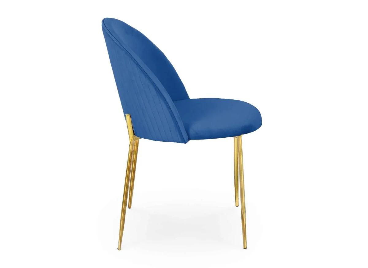Lot de 2 chaises design en velours bleu ARABEL - Image 6