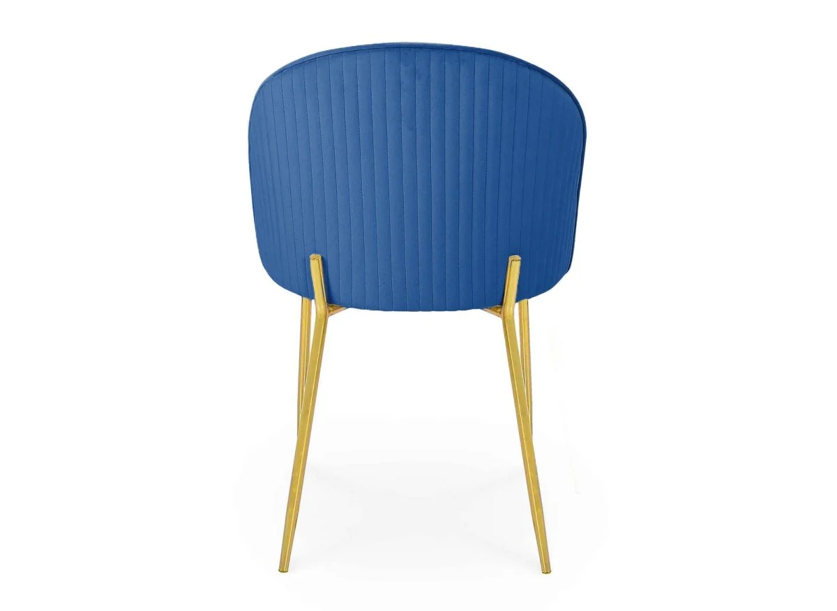Lot de 2 chaises design en velours bleu ARABEL - Image 7