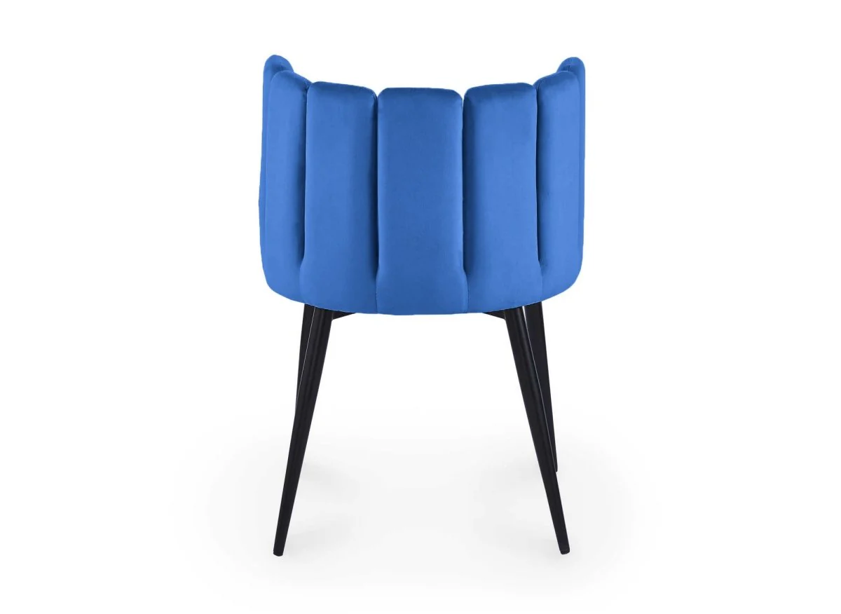 Lot de 2 chaises design en velours bleu DEBBY - Image 7