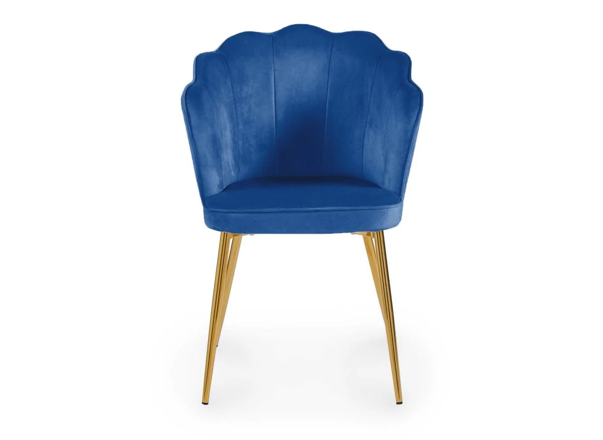 Lot de 2 chaises design en velours bleu GARANCE - Image 7