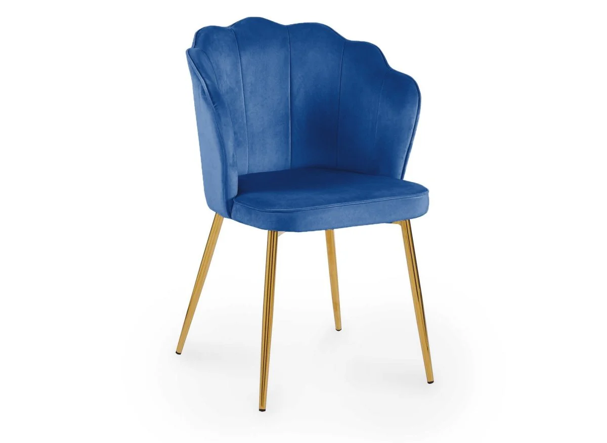 Lot de 2 chaises design en velours bleu GARANCE - Image 8