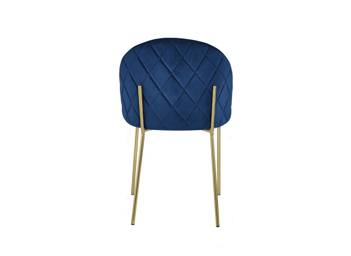 Lot de 2 chaises design en velours bleu KENNETH - Image 7