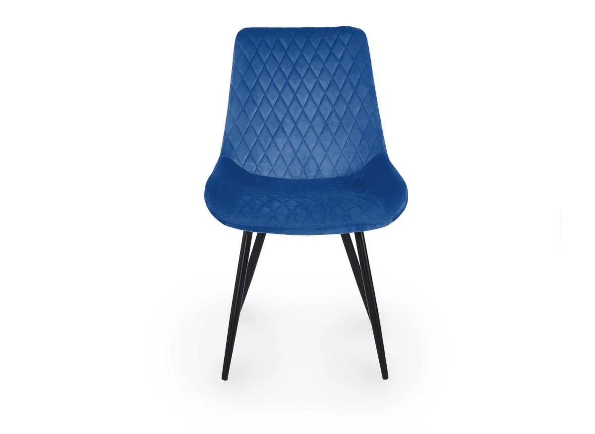 Lot de 2 chaises design en velours bleu YOLA - Image 4