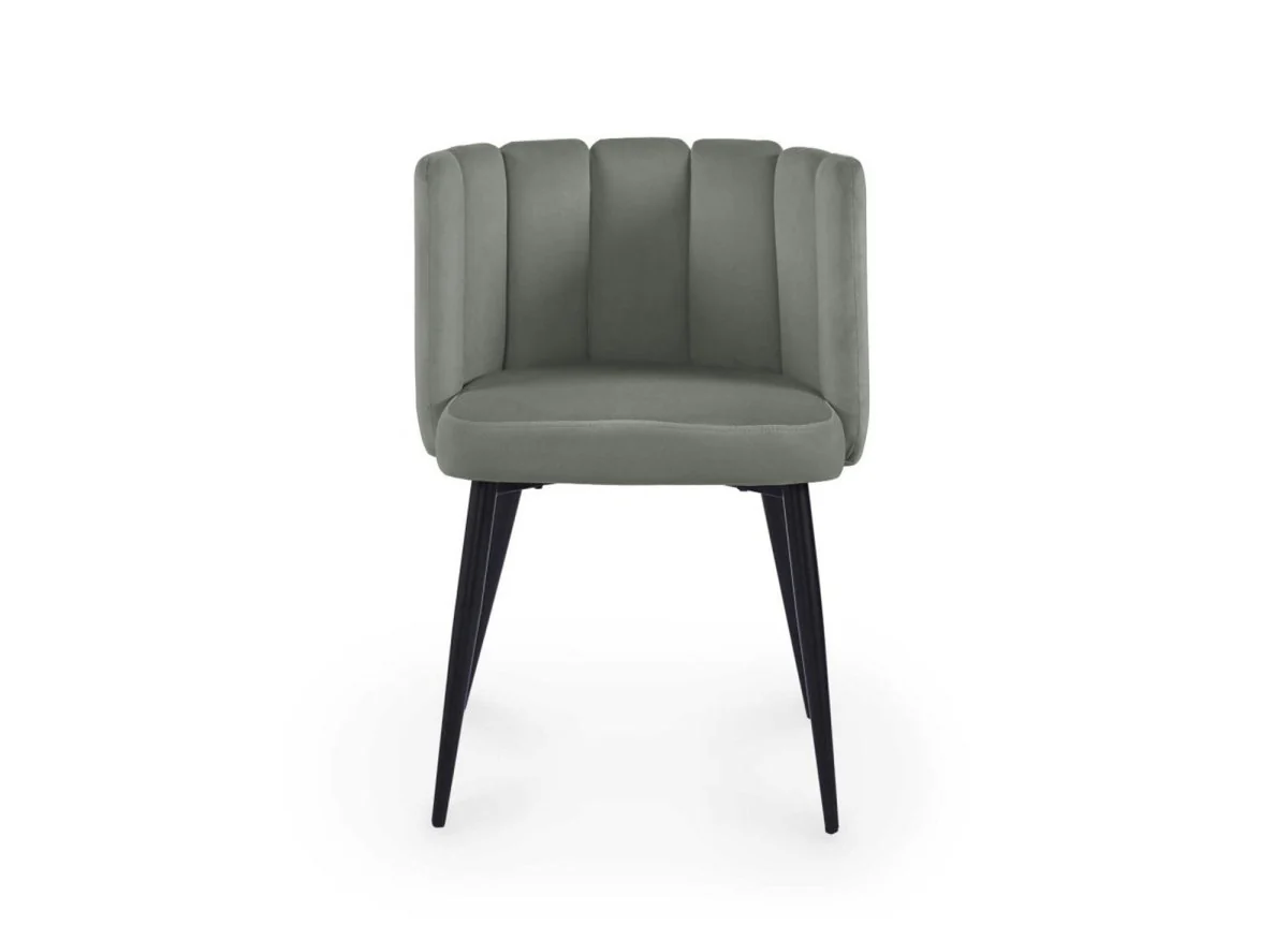 Lot de 2 chaises design en velours gris DEBBY - Image 4