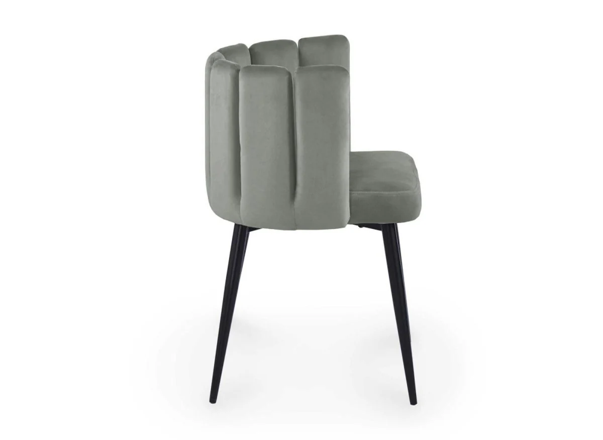 Lot de 2 chaises design en velours gris DEBBY - Image 6