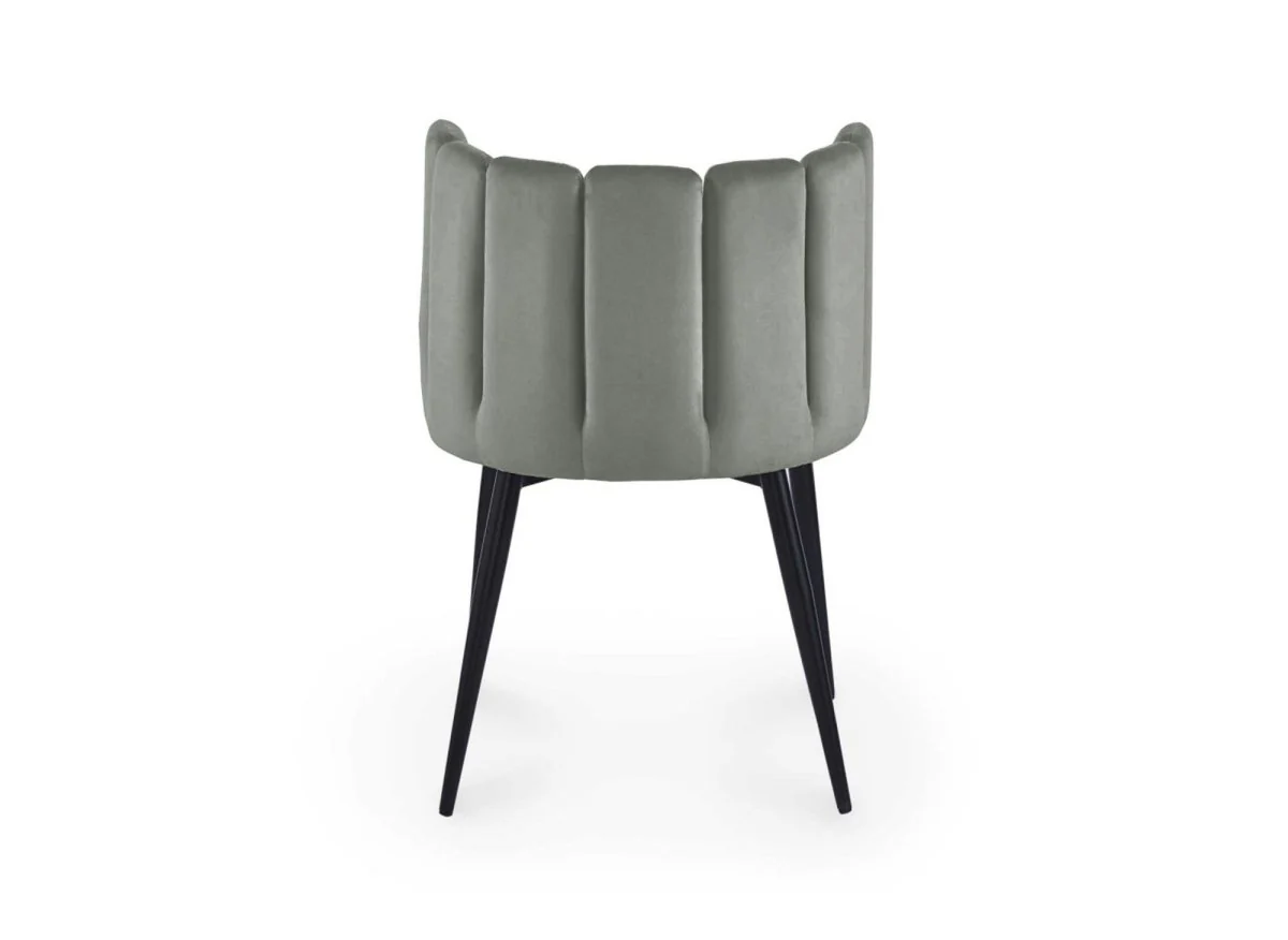 Lot de 2 chaises design en velours gris DEBBY - Image 7