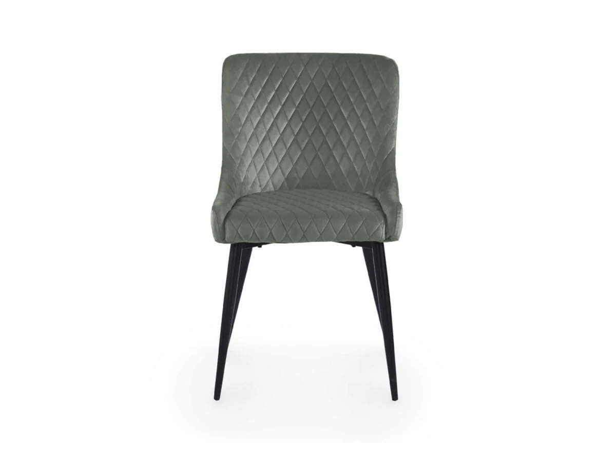 Lot de 2 chaises design en velours gris JENNY - Image 4