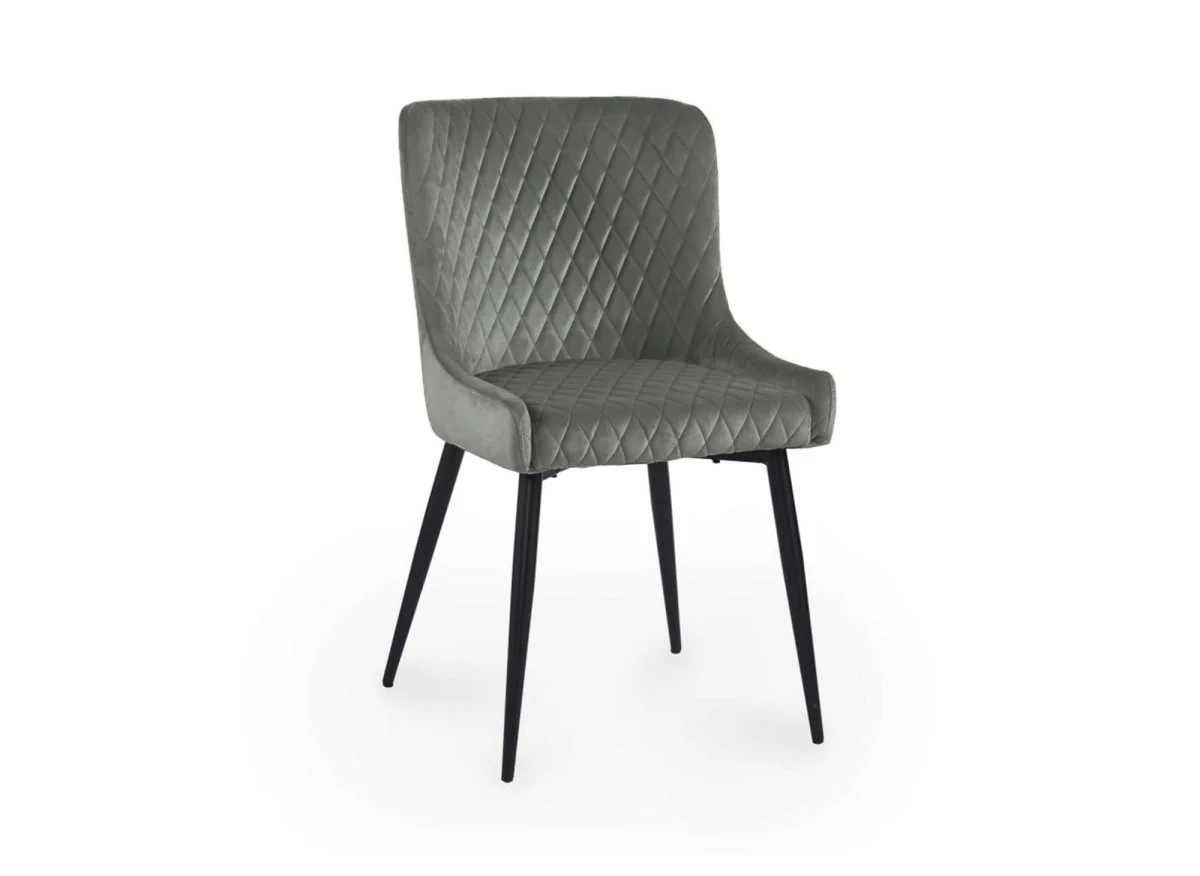 Lot de 2 chaises design en velours gris JENNY - Image 5