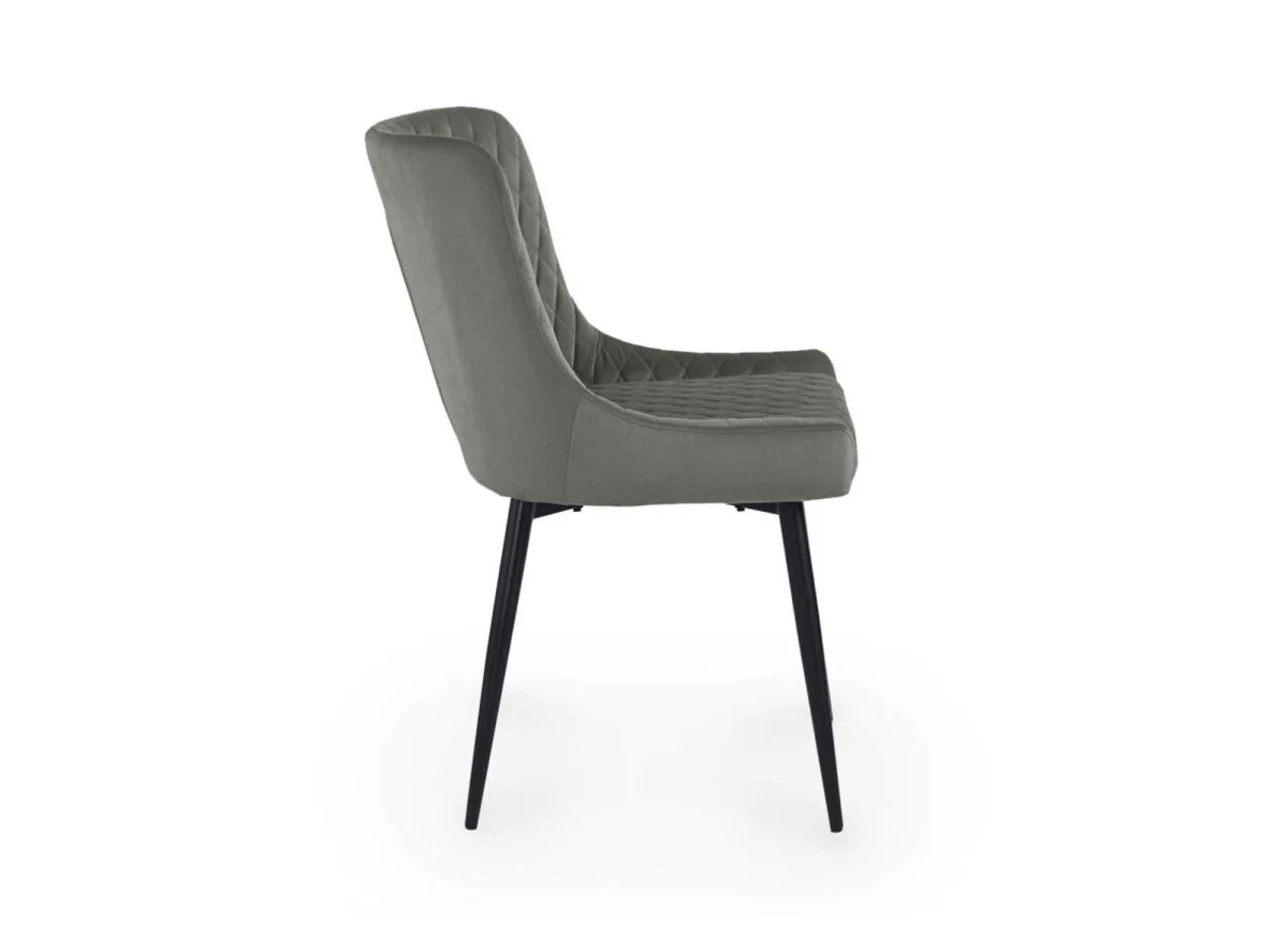Lot de 2 chaises design en velours gris JENNY - Image 6