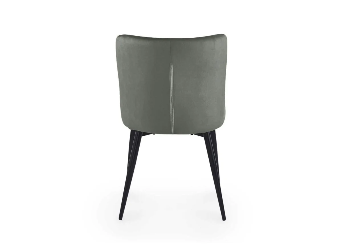Lot de 2 chaises design en velours gris JENNY - Image 7