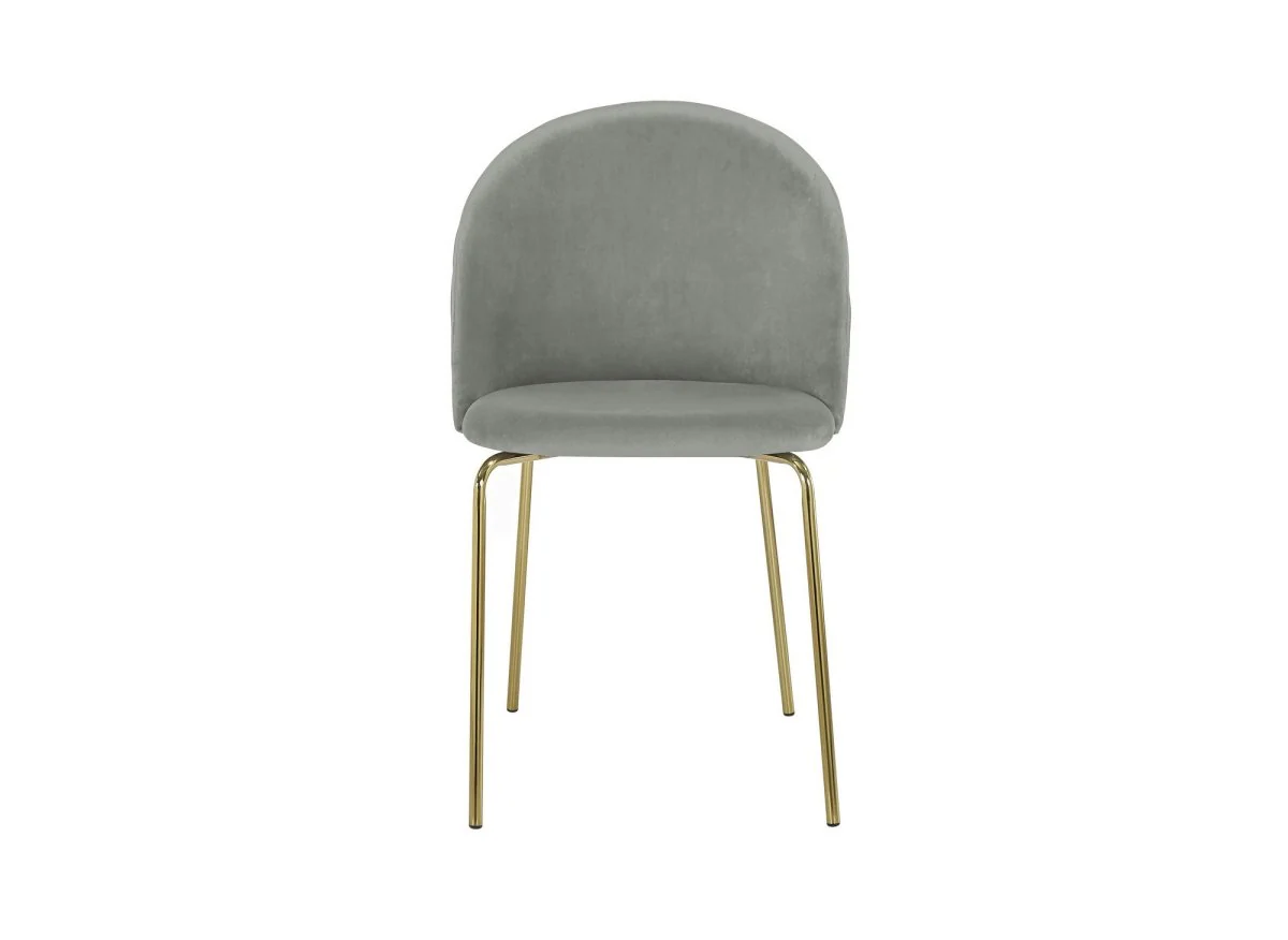 Lot de 2 chaises design en velours gris KENNETH - Image 4