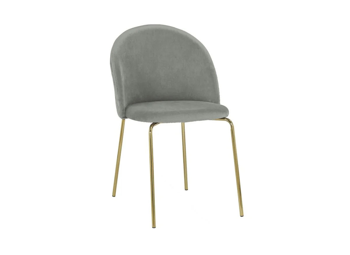 Lot de 2 chaises design en velours gris KENNETH - Image 5