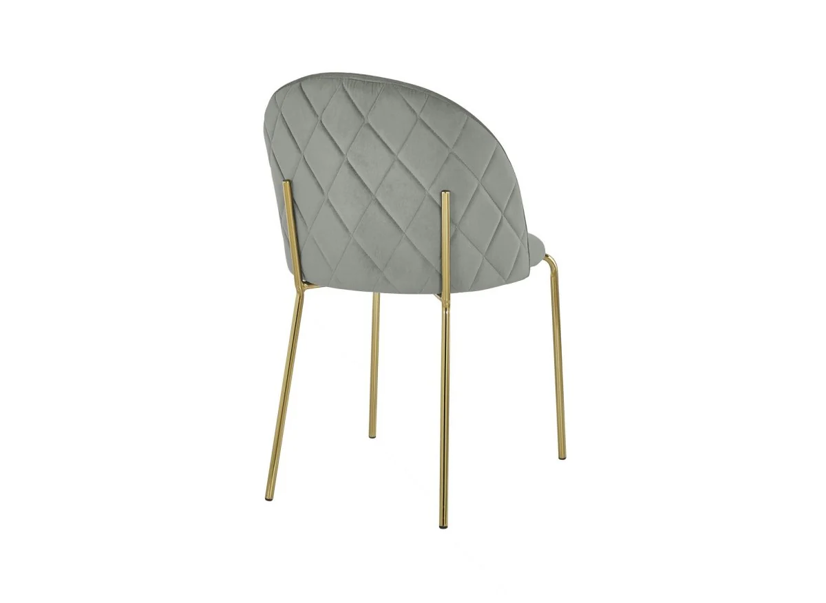 Lot de 2 chaises design en velours gris KENNETH - Image 6