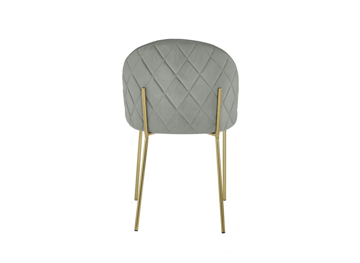 Lot de 2 chaises design en velours gris KENNETH - Image 7