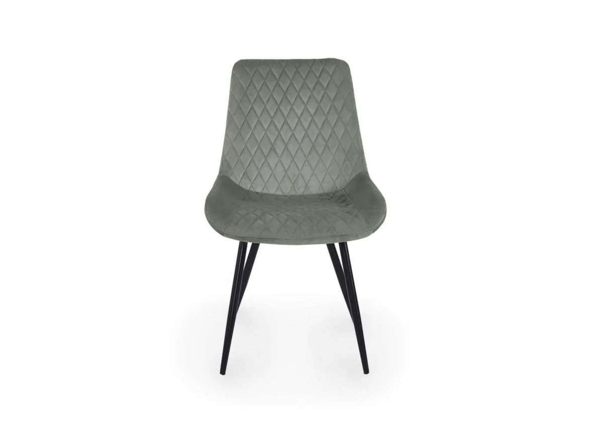 Lot de 2 chaises design en velours gris YOLA - Image 4