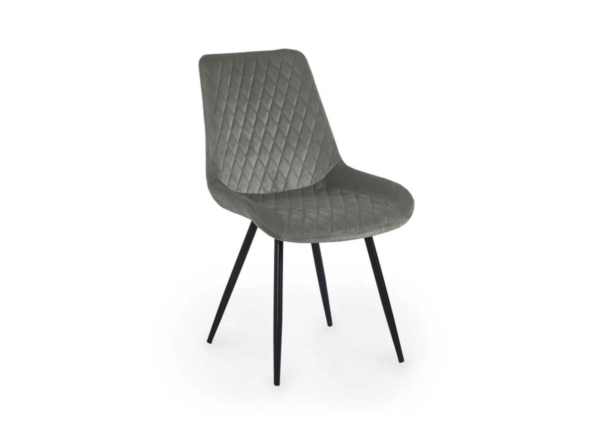 Lot de 2 chaises design en velours gris YOLA - Image 5
