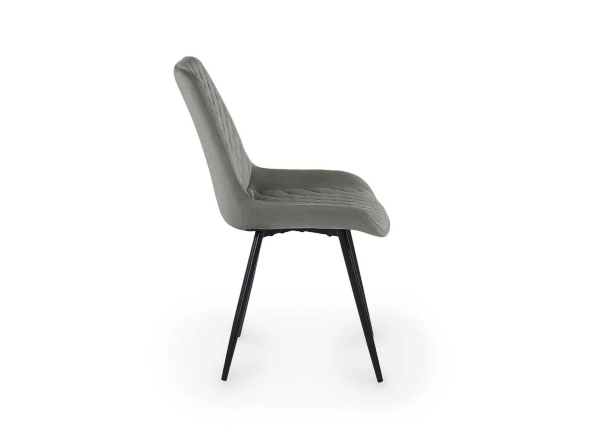 Lot de 2 chaises design en velours gris YOLA - Image 6