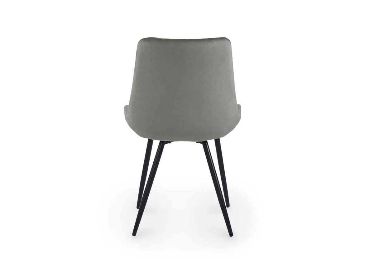 Lot de 2 chaises design en velours gris YOLA - Image 7