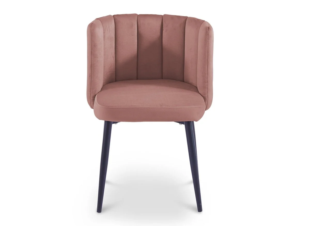 Lot de 2 chaises design en velours rose DEBBY - Image 5