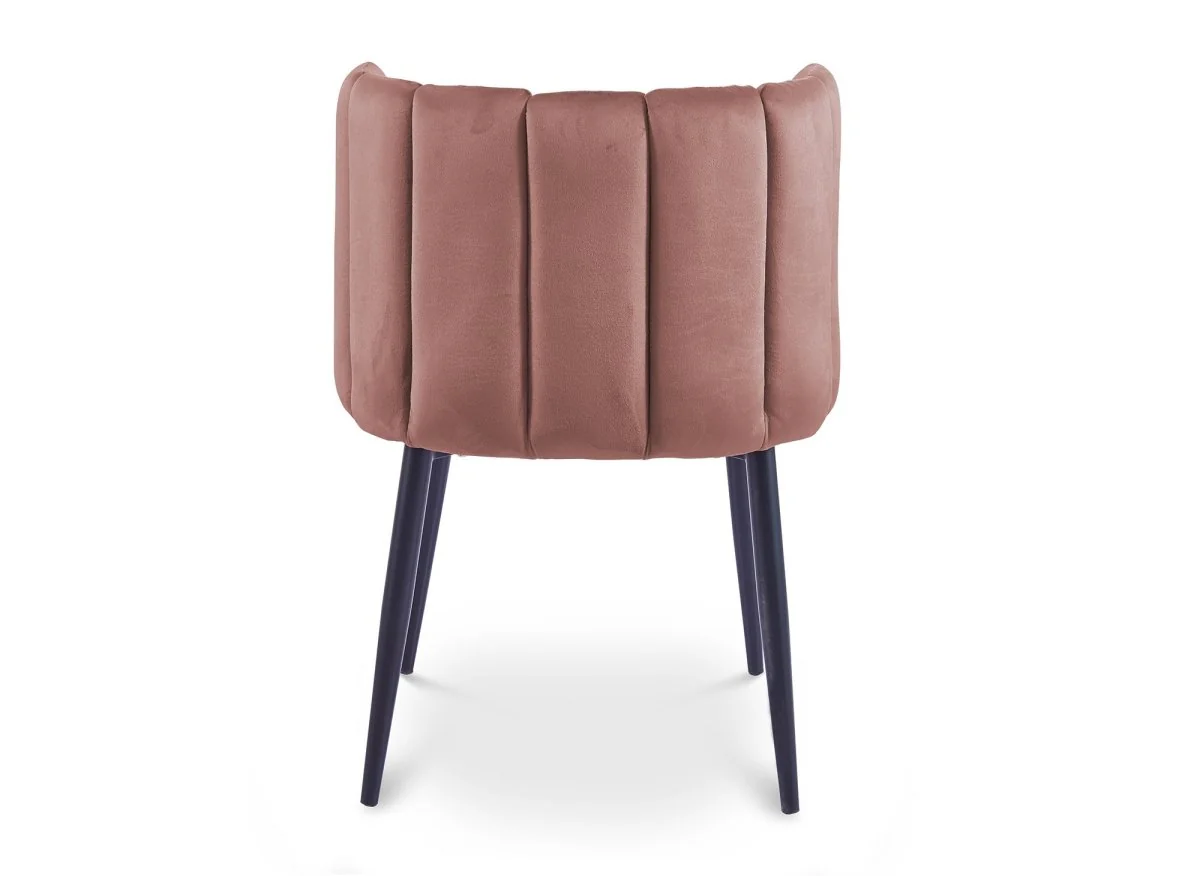 Lot de 2 chaises design en velours rose DEBBY - Image 7