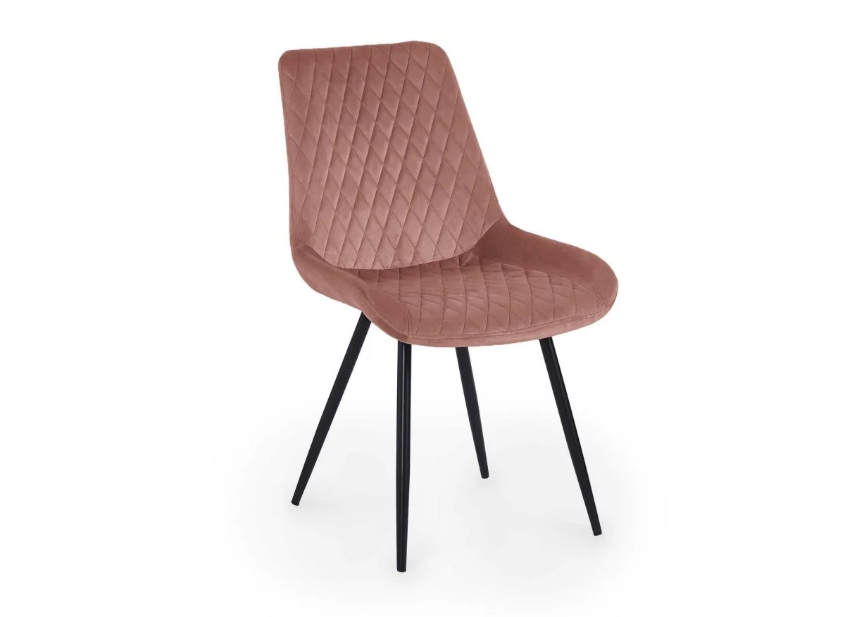 Lot de 2 chaises design en velours rose YOLA - Image 5