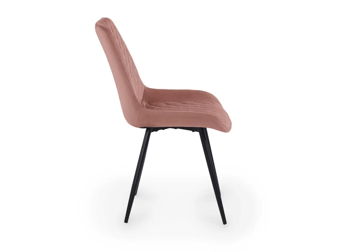 Lot de 2 chaises design en velours rose YOLA - Image 6