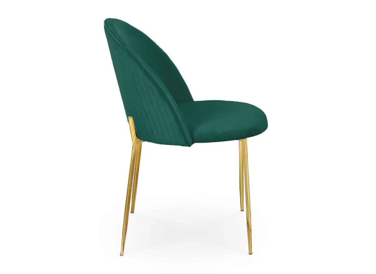 Lot de 2 chaises design en velours vert ARABEL - Image 6