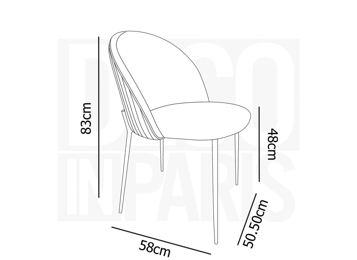 Lot de 2 chaises design en velours vert ARABEL - Image 8