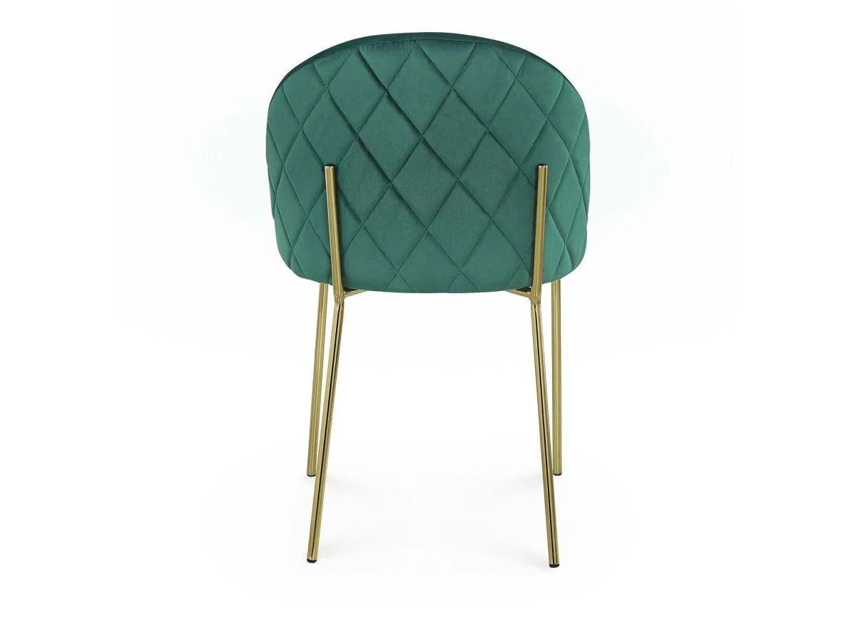 Lot de 2 chaises design en velours vert KENNETH - Image 7