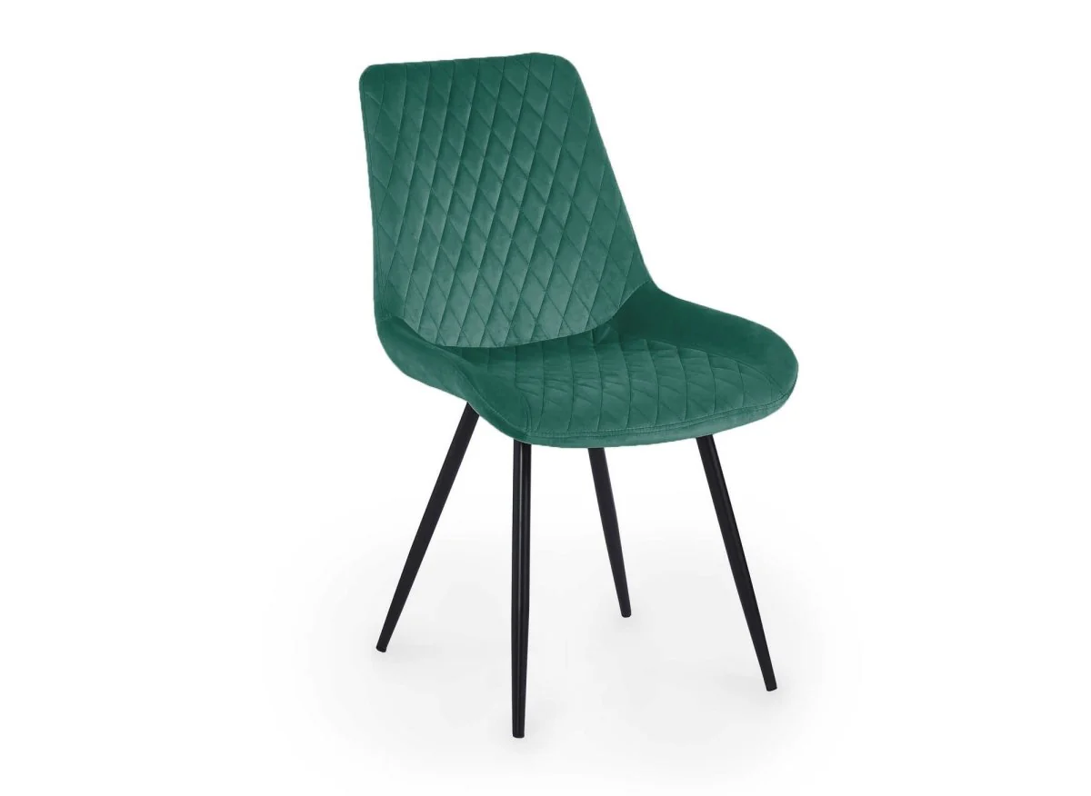 Lot de 2 chaises design en velours vert YOLA - Image 5
