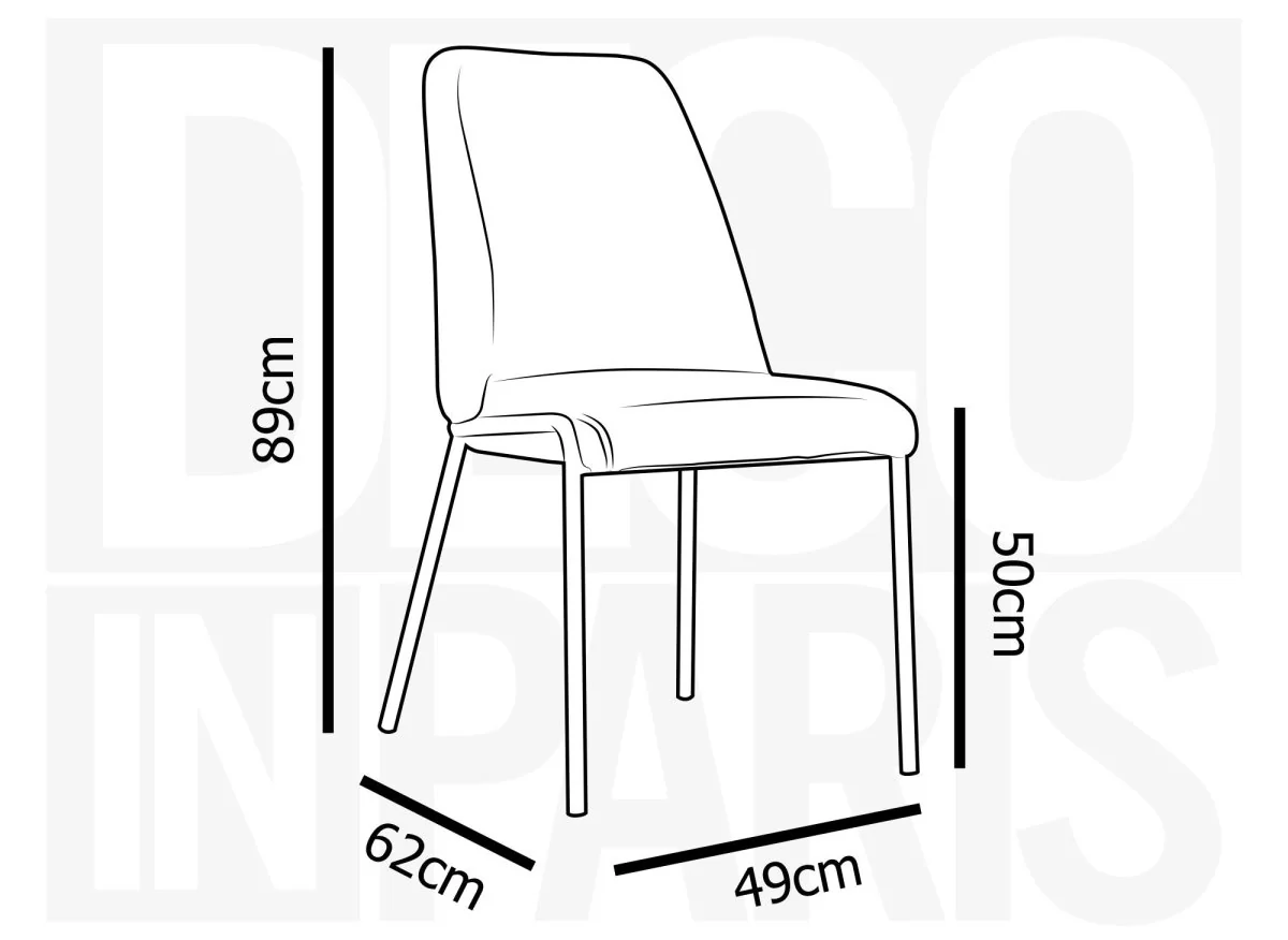 Lot de 2 chaises effet peau de mouton gris APRIL - Image 9
