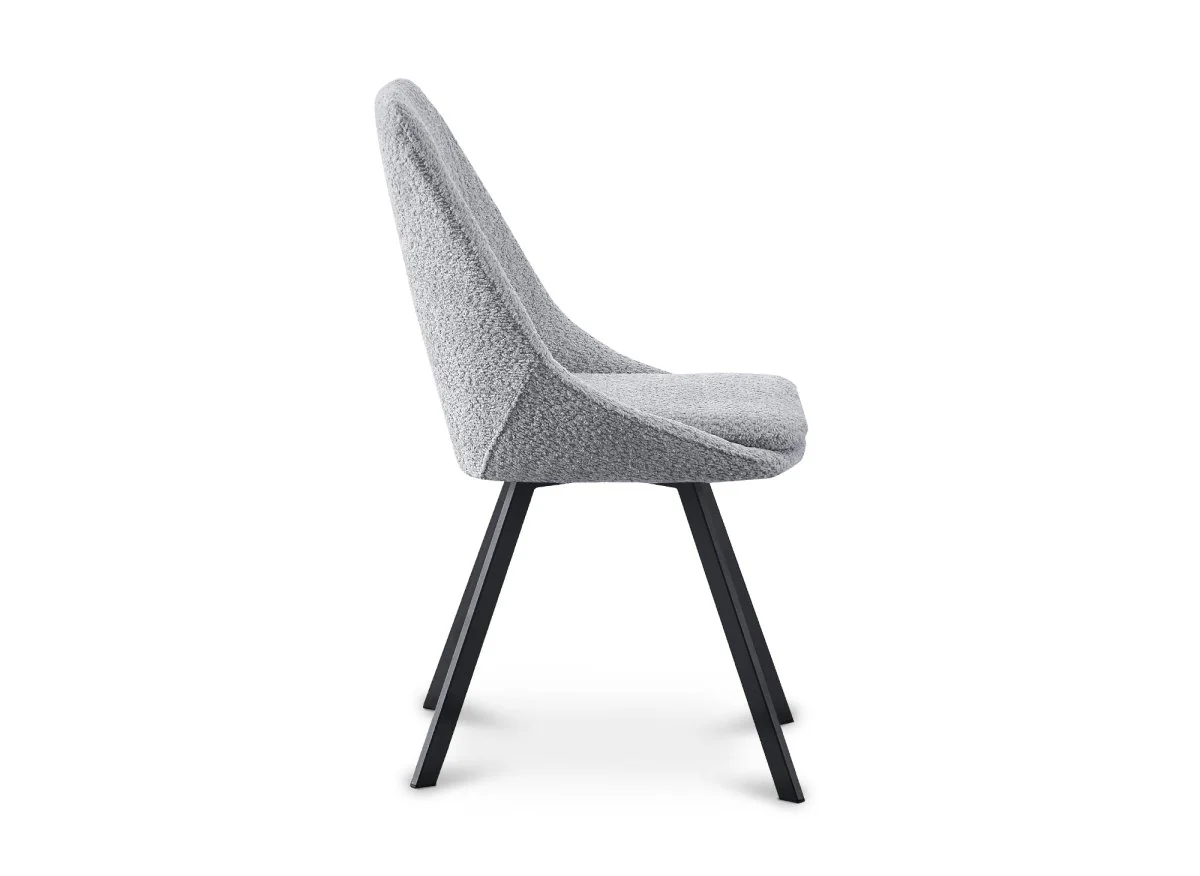 Lot de 2 chaises effet peau de mouton gris clair NARCISSE - Image 4