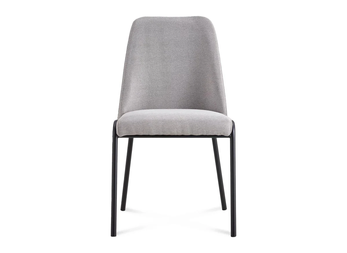 Lot de 2 chaises en tissu gris APRIL - Image 4