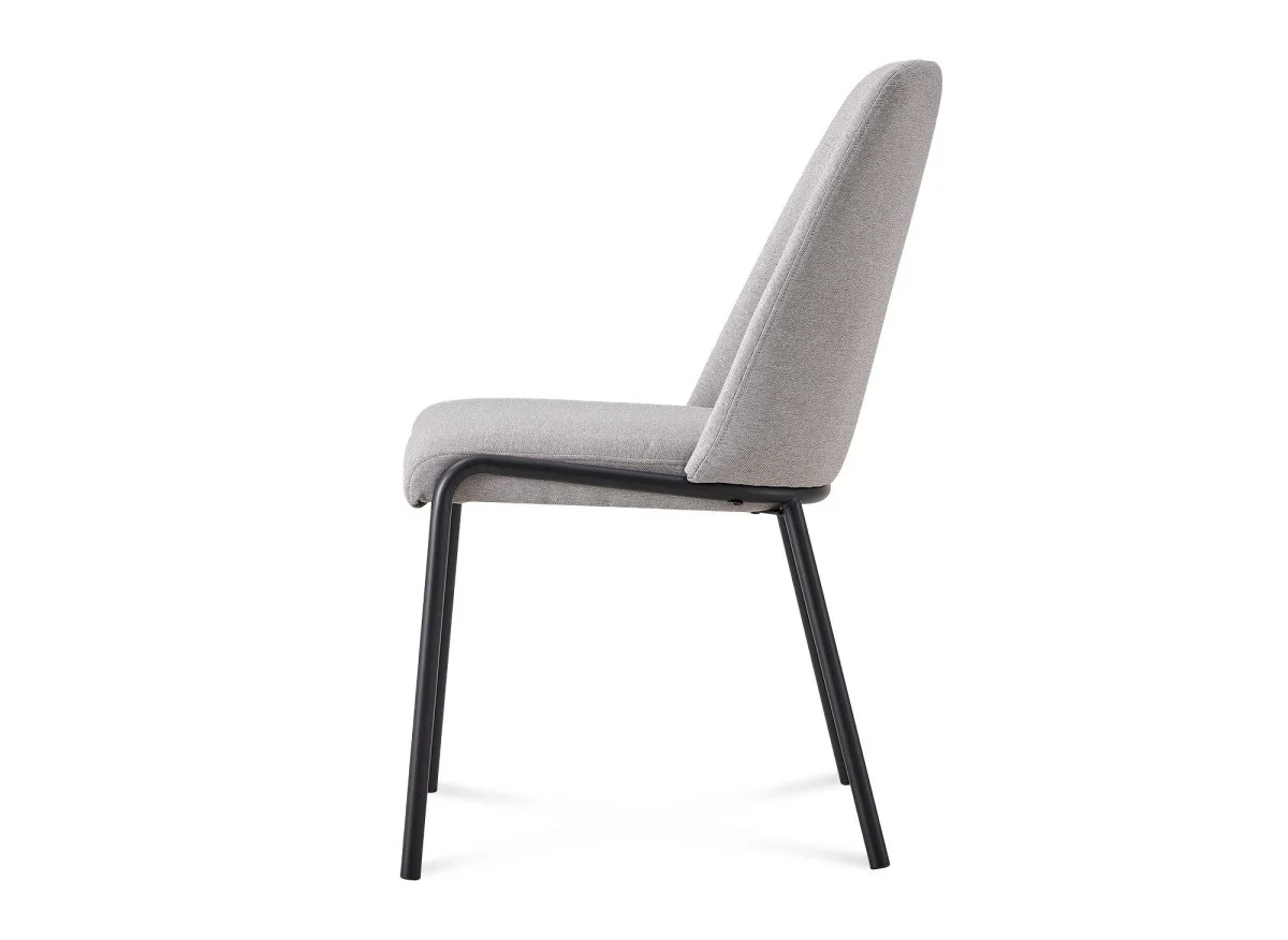 Lot de 2 chaises en tissu gris APRIL - Image 5