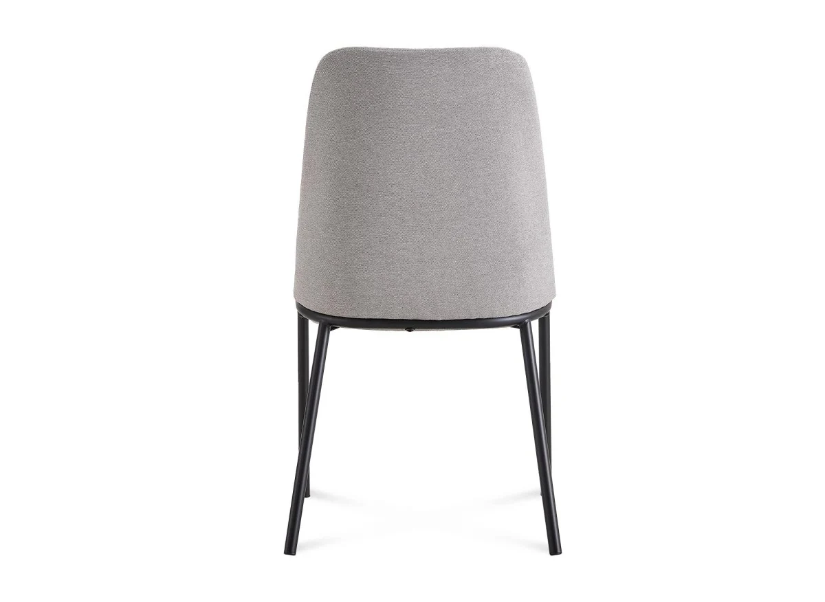 Lot de 2 chaises en tissu gris APRIL - Image 6