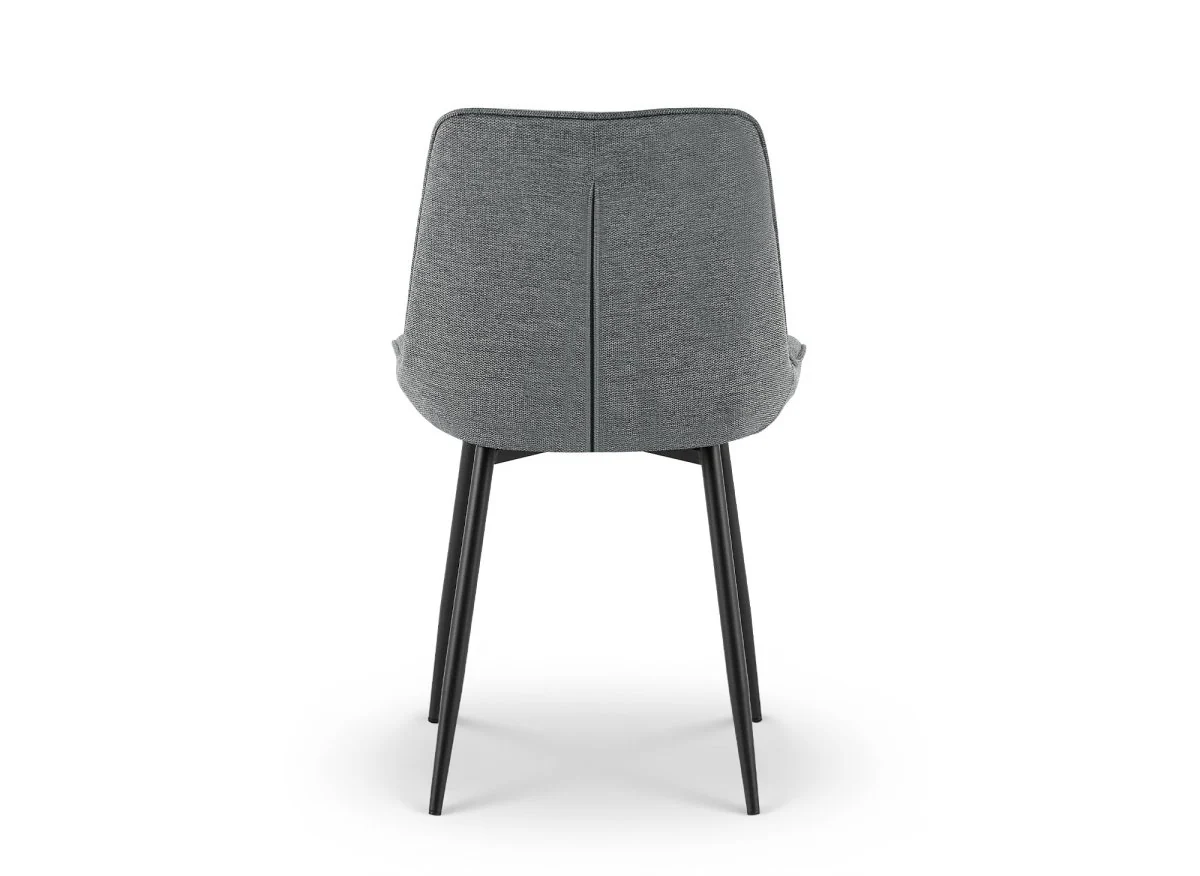 Lot de 4 chaises en tissu gris LOREVA - Image 5