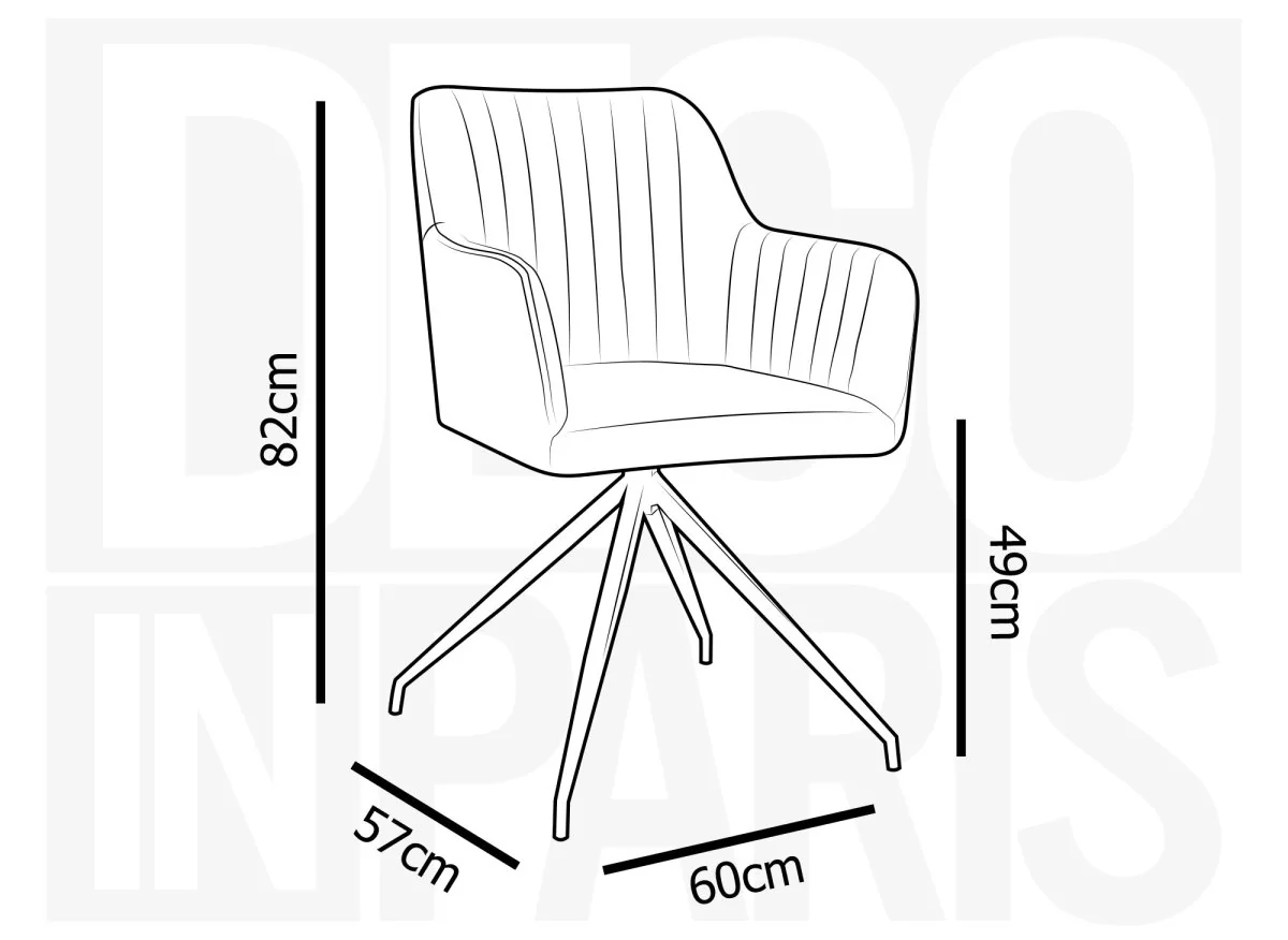 Lot de 2 chaises en velours gris pieds en métal noir RATUS - Image 10