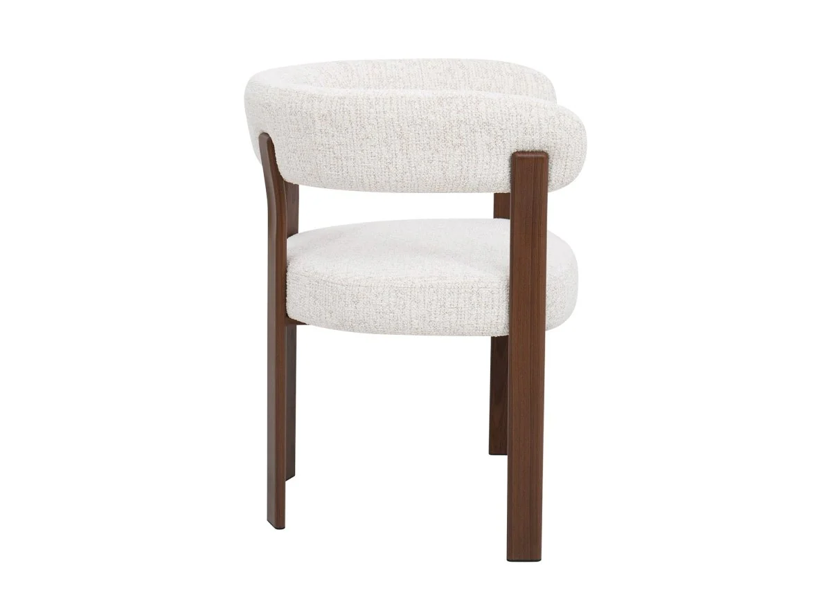 Lot de 2 chaises en velours tissé écru pieds en métal marron DIEGO - Image 6